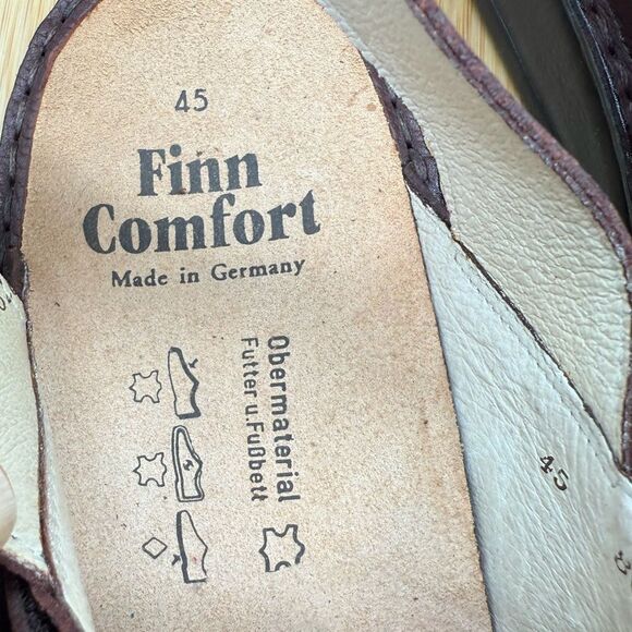 Finn Comfort Sylt Sandals Men 45 Leather Triple Strap Slingback Made in Germany main image 13
